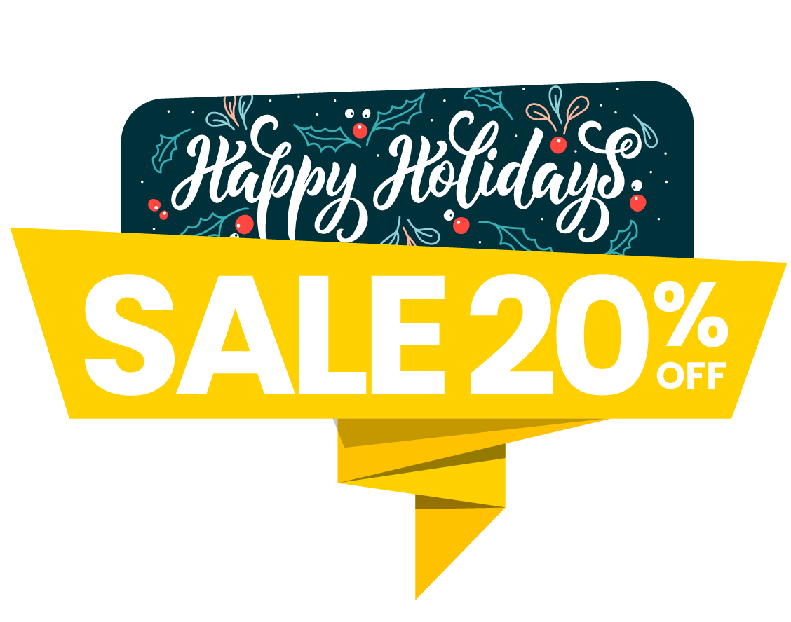 Happy Holidays Discount Tag (20%)