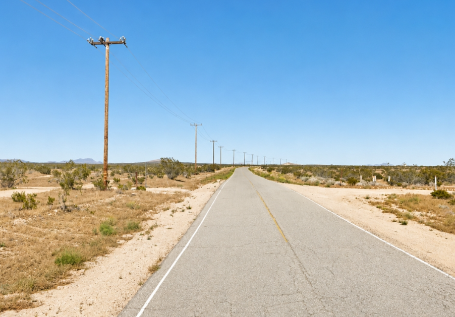 2.8 Acre Residential Lot in California City, CA – Road Frontage, Power Close, Warranty Deed (Kern County)