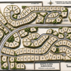 Discover an enticing Arkansas Residential Lot  & Walk to the Lake Thunderbird -A residential lot nestled near the serene shores of Lake Omaha, perfectly primed for constructing your dream home or placing a charming mobile home. Cherokee Village- Utilities at the property and road frontage: APN: 335-18623-000