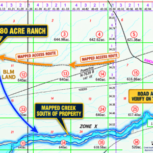 Rare Opportunity -80 Acres Zoned for A1, A2 and A3, -Farm, Agricultural, Ranch, & Residential! Seasonal Creek n the Property!  Borders 640 BLM Land* in Nevada Freedom in Lander County! Also- Boarder of Humboldt County! APN: 010-040-11