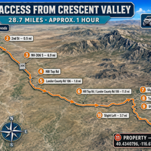 Gold Country Is Booming Again — Own 170 Acres of Nevada Freedom! Discover an extraordinary opportunity to own approximately 170 acres in Crescent Valley, Lander County, Nevada. This remarkable property consists of six adjoining parcels, giving you the flexibility to keep the entire acreage together, develop it over time, or hold the individual parcels as a long-term investment. Running Creek in Crescent Valley with majestic views!  APN: 007-640-05