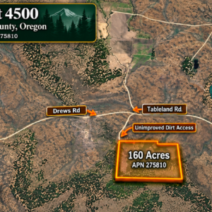 A Rare Opportunity for 160 Acres of Oregon Freedom  For buyers looking for acreage, privacy, recreation, panoramic views, and room to create their own retreat, this 160-acre Klamath County property offers an exciting opportunity. With no HOA, no stated building deadline, and substantial acreage on an elevated mesa above the Sprague River APN: 275810